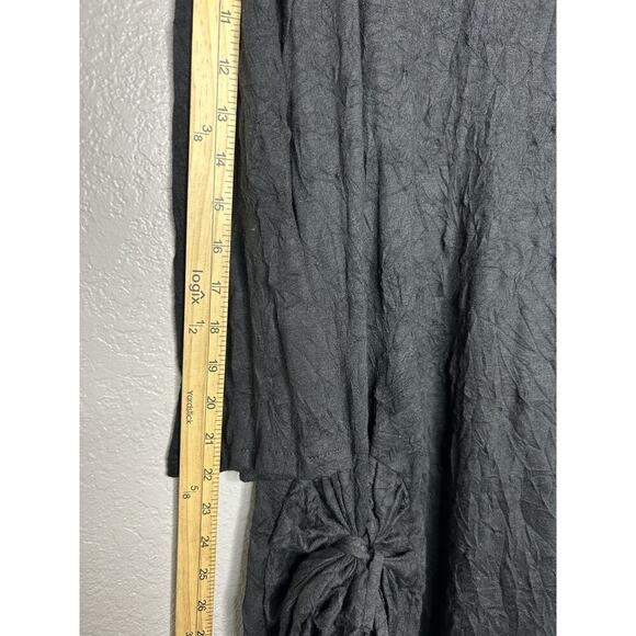 Vintage Dress To Kill Black Crinkle Tunic Lagenlook Whimsigoth Size 1 - Picture 7 of 9